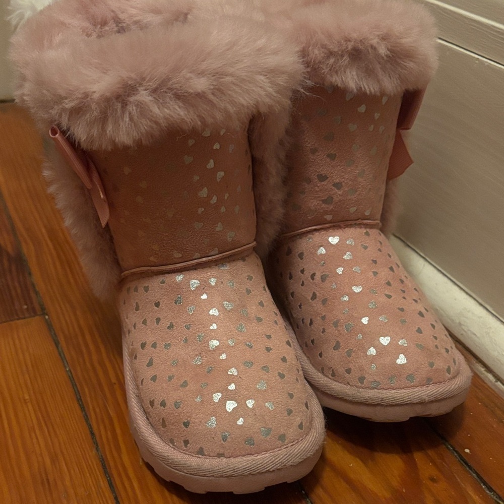 Sugar Kids Pink Heart Boots